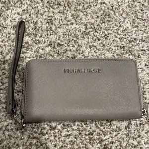 Michael Kors Grey Wristlet